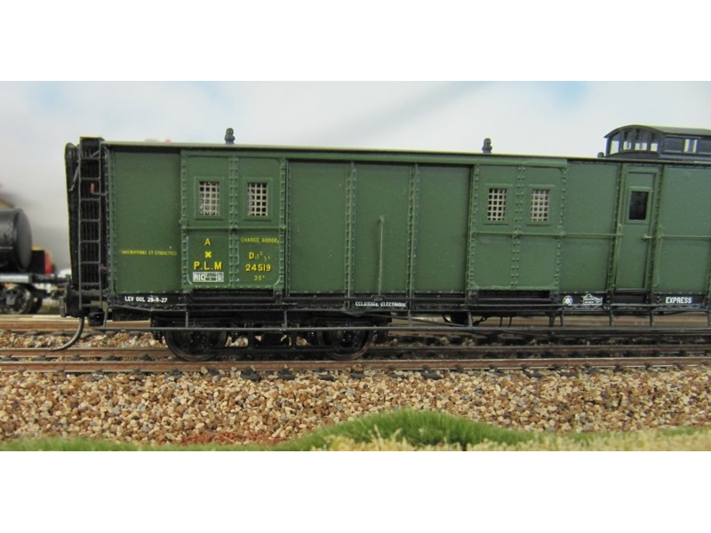 Fourgon PLM à Bogies FRANCE TRAINS HO - Époque 2 (1926-1945) - Vert - Occasion