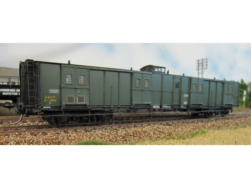 Fourgon PLM à Bogies FRANCE TRAINS HO - Époque 2 (1926-1945) - Vert - Occasion