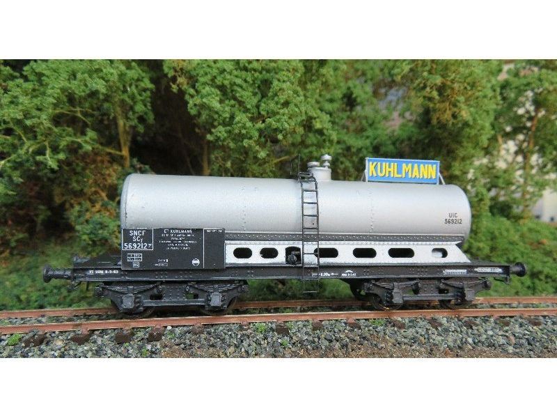 Wagon-citerne Kuhlmann AMF87 – Maquette HAXO, échelle HO, Laiton