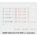 Decalcs pour 141TA Jouef/Kitway version s/s réchauffeur