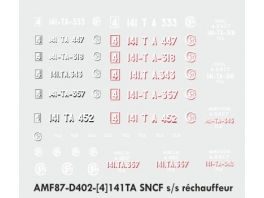 Decalcs pour 141TA Jouef/Kitway version s/s réchauffeur