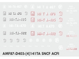Decalcs pour 141TA Jouef/Kitway version ACFI