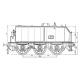 K901 tender 16m3 3 essieux PLM/SNCF