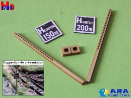 2 plaques Heurtoir 150 et 200m Ara