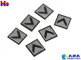 6 plaques CHEVRON Ara