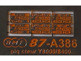 A386 6 plaques constructeur pour Y8000 et Y8400