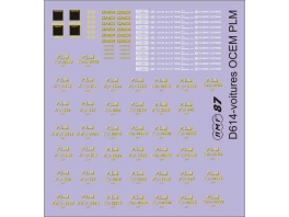 Planche déco immatriculations voitures OCEM PLM