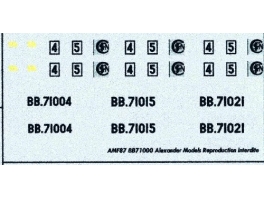 Decalcs BB71000 SNCF