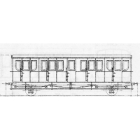 K166  Voiture Est 2 essieux portières et toilettes type AB4st