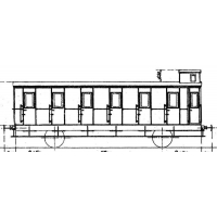 K168  Voiture Est 2 essieux portières, sans custodes, type C6f