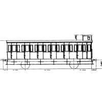K169  Voiture Est 2 essieux portières, avec custodes, type C6f