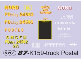 D628 déco Truck Postal RMA Nord et SNCF