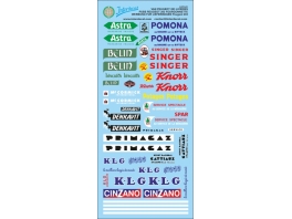 Decalcs publicité divers pour PL1/87 ou utilitaires 1/43