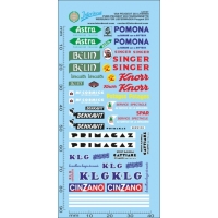 Decalcs publicité pour petits utilitaires 1/87
