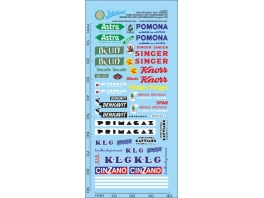 Decalcs publicité pour petits utilitaires 1/87