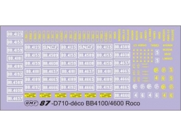 Planche de deco pour BB4100/4600 SNCF Roco