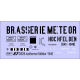 Déco isotherme Brasserie Météor SNCF ép3 1946/1960 (noir fond blanc)