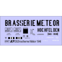Déco isotherme Brasserie Météor SNCF ép3 1946/1960 (noir fond blanc)