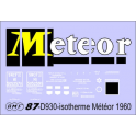 Déco isotherme Brasserie Météor SNCF ép3 1960/1968 (jaune fond bleu)