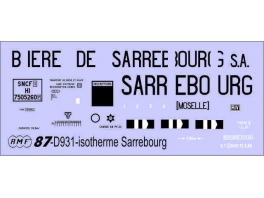 Déco isotherme Brasserie Bière de Sarrebourg SNCF ép3 (noir fond blanc)