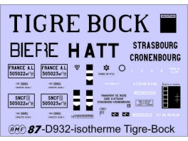 Déco isotherme Brasserie Tigre-Bock AL et SNCF ép2 et 3 (noir fond blanc)