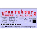 Déco isotherme Brasserie Kronenbourg SNCF ép3 (rouge fond blanc)